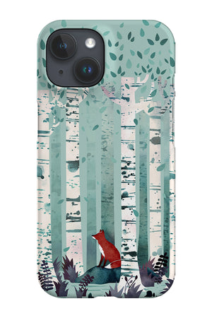 The Birches by LittleClyde Illustration Phone Case (Green) | Harper & Blake