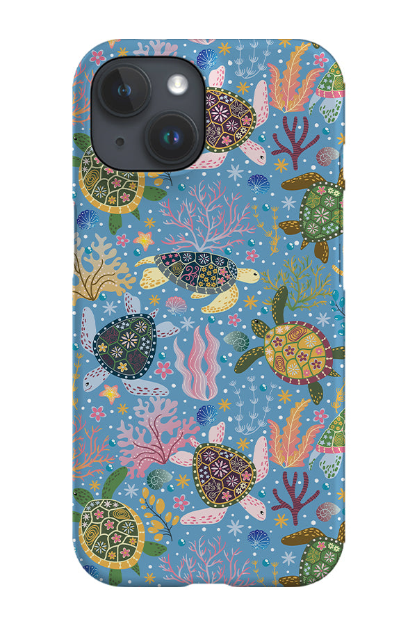 Turtle's Secret Garden by Delively Dewi Phone Case (Blue) | Harper & Blake