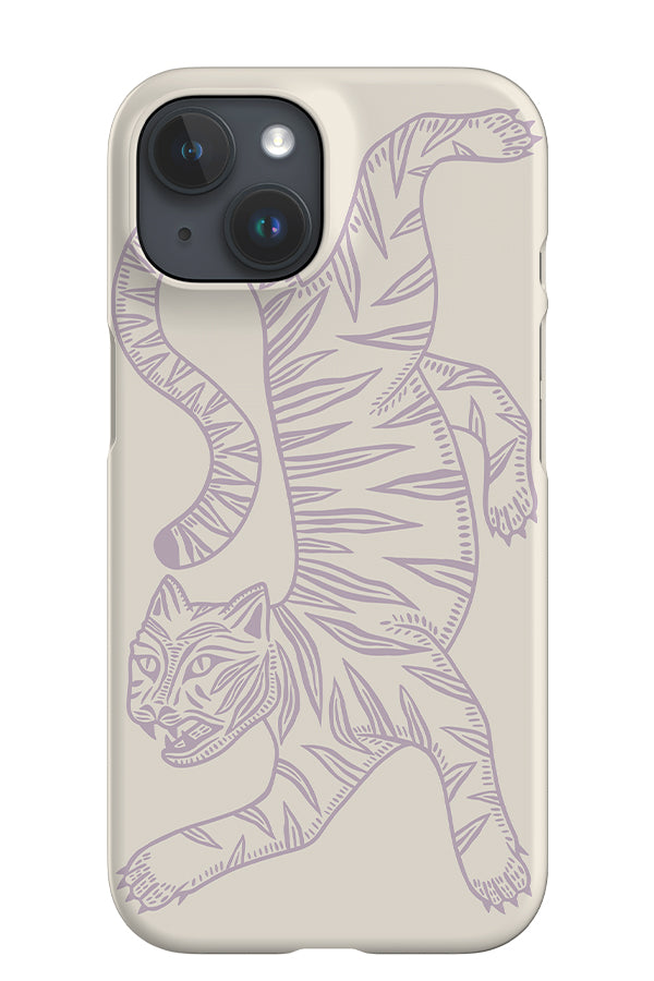 Two Tone Tiger iPhone Phone Case (Lilac) | Harper & Blake