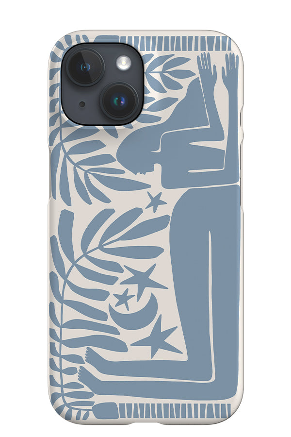 Under the Stars iPhone Phone Case (Dusty Blue Ivory) | Harper & Blake