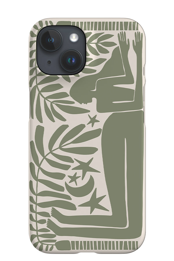 Under the Stars iPhone Phone Case (Linen Moss Green) | Harper & Blake