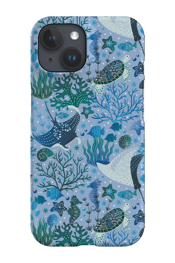 Underwater Whimsy Garden by Delively Dewi Phone Case (Blue)
