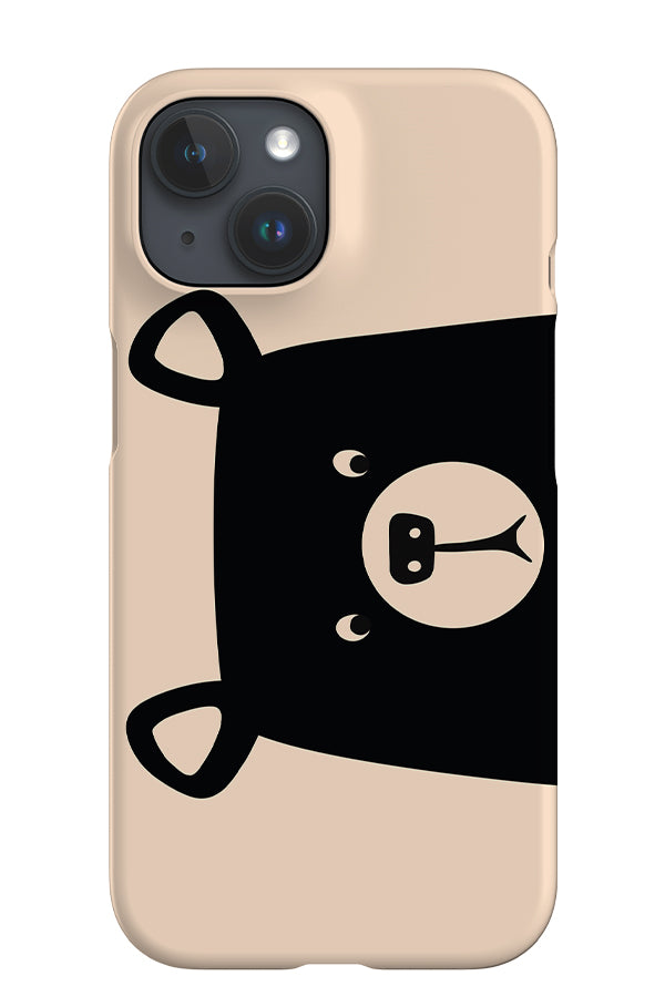 Up Close Bear iPhone Phone Case (Off-White) | Harper & Blake