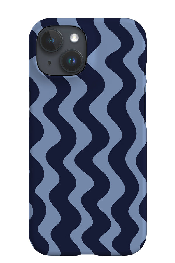 Vertical Waves iPhone Phone Case (Blue) | Harper & Blake
