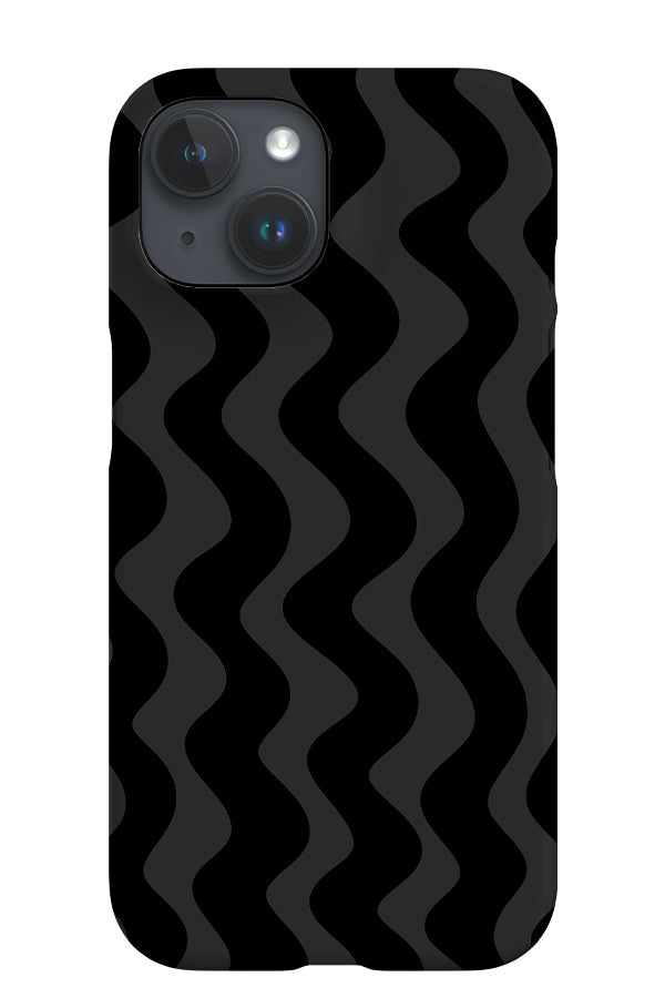 Vertical Waves iPhone Phone Case (Grey Black) | Harper & Blake