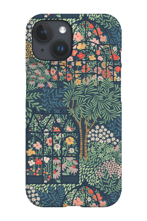 Victorian Flowers Greenhouse by Garabateo Phone Case (Blue) | Harper & Blake