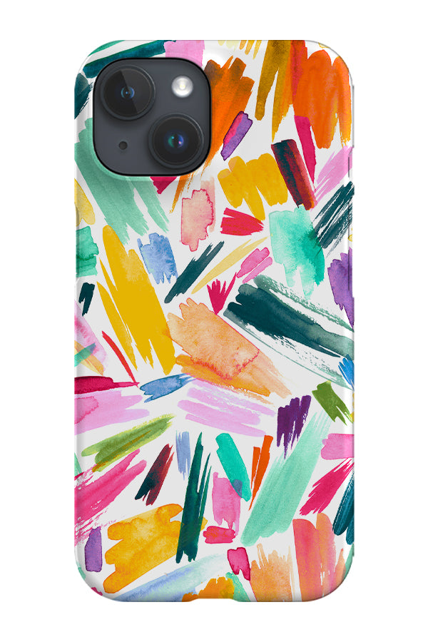 Watercolour Abstract Scratches By Ninola Design Phone Case (Rainbow) | Harper & Blake