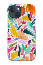 Watercolour Abstract Scratches By Ninola Design Phone Case (Rainbow)
