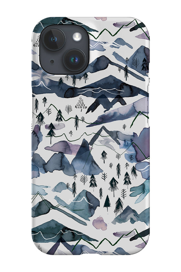 Watercolour Mountains By Ninola Design Phone Case (Blue) | Harper & Blake