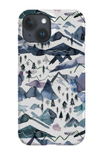 Watercolour Mountains By Ninola Design Phone Case (Blue)