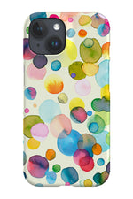 Watercolour Colour Drops By Ninola Design Phone Case (Rainbow)