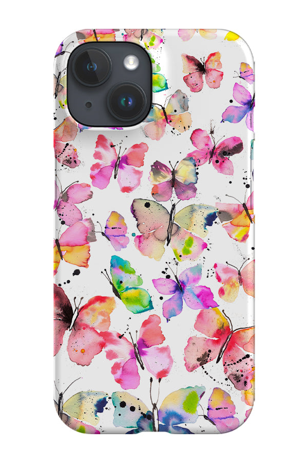 Watercolour Cottagecore Butterflies By Ninola Design Phone Case (Rainbow)