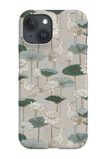 White Lotus Tranquillity by Misentangledvision Phone Case (Beige)