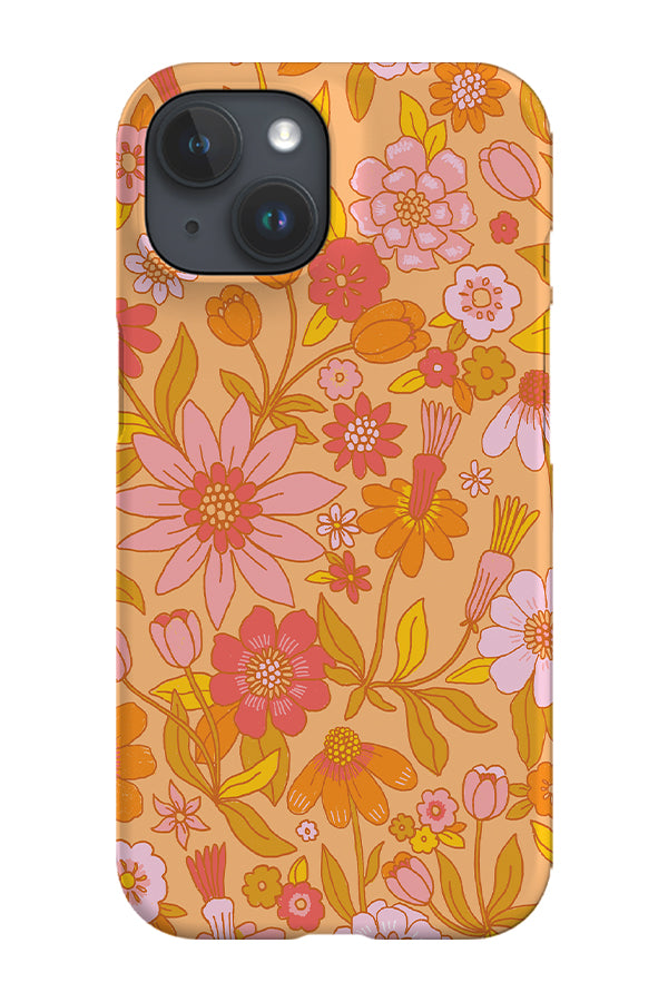 Yellow Retro Floral by Linn Warme Phone Case (Yellow)