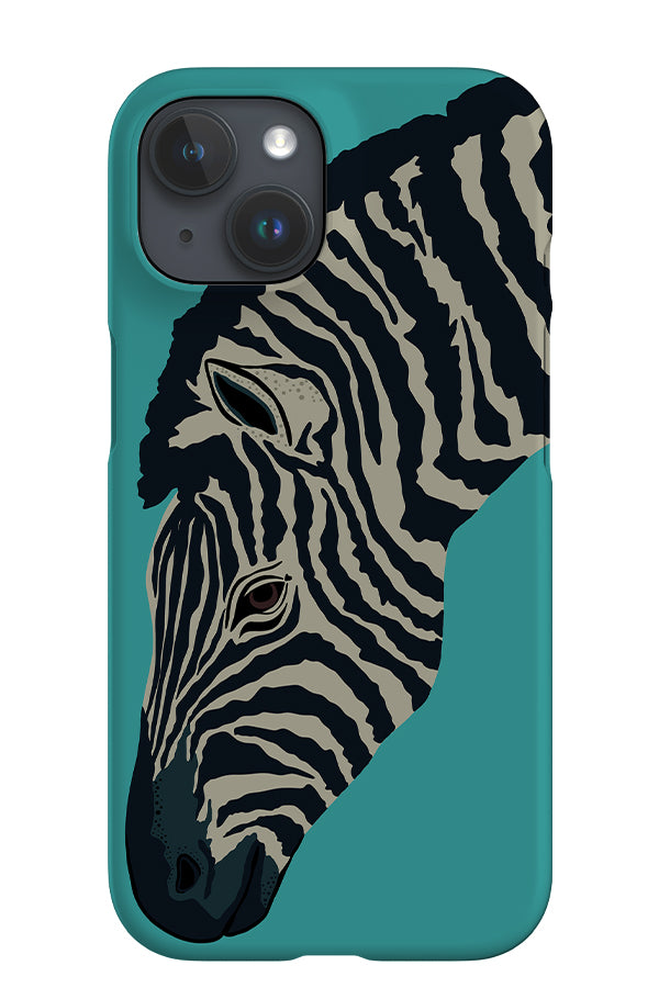 Zebra iPhone Phone Case (Turquoise) | Harper & Blake