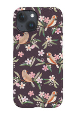 Zebra Finch Blossom by Tati Abaurre Phone Case (Grey)