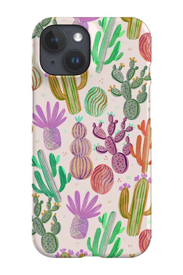 Cactus Garden By Rebecca Elfast Phone Case (Beige) | Harper & Blake