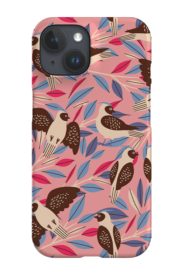 Bird Chirp Forest By Rebecca Elfast Phone Case (Pink)