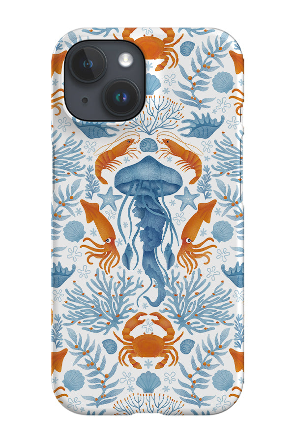 Calming Jellyfish by Delively Dewi Phone Case (White)