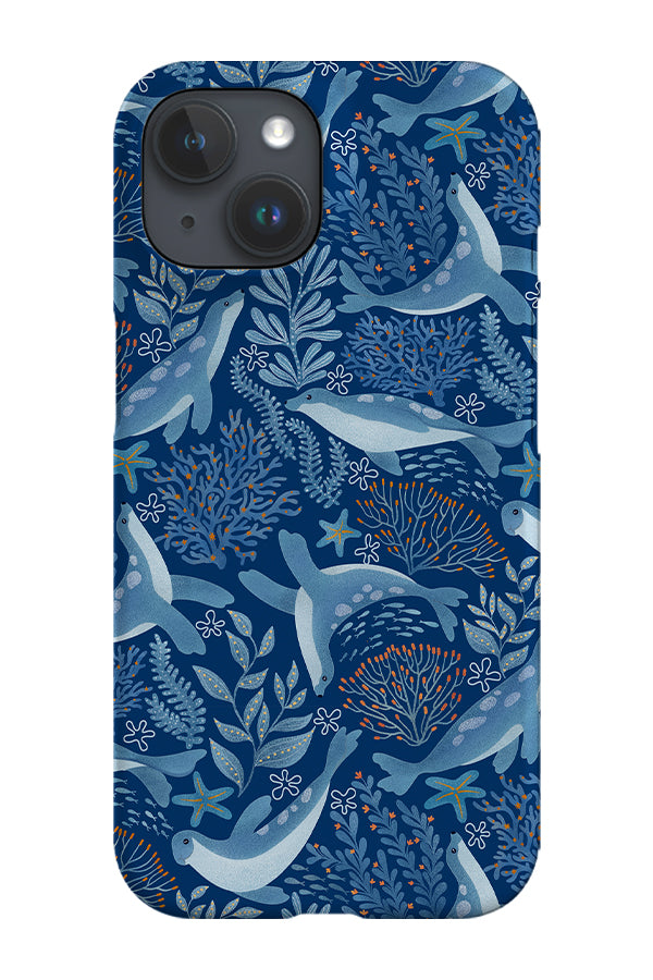 Happy Seal by Delively Dewi Phone Case (Dark Blue) | Harper & Blake