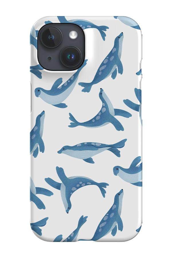 Happy Seal Minimal by Delively Dewi Phone Case (White) | Harper & Blake