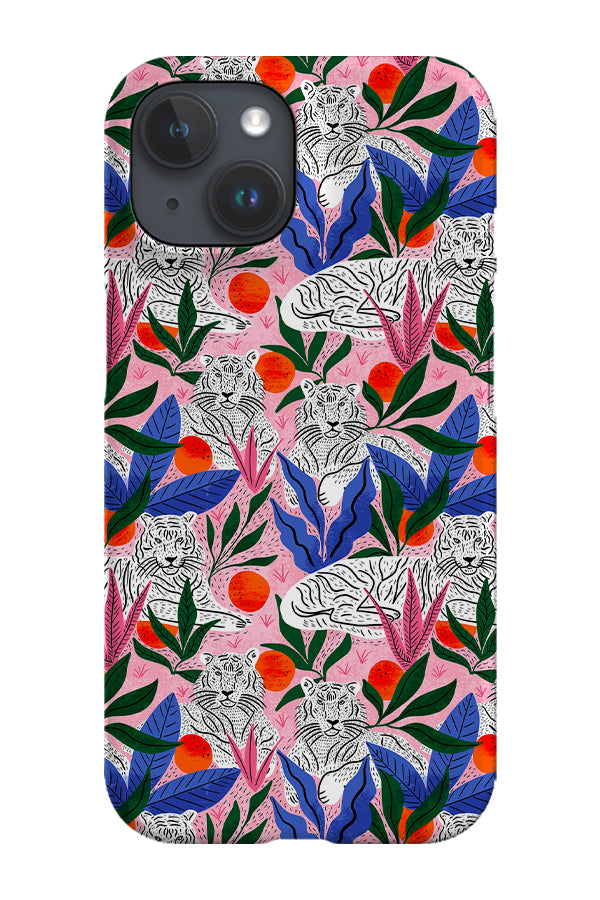 Lounging Tigers By Tara Reed Phone Case (Pink) | Harper & Blake