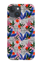 Lounging Tigers By Tara Reed Phone Case (Pink)