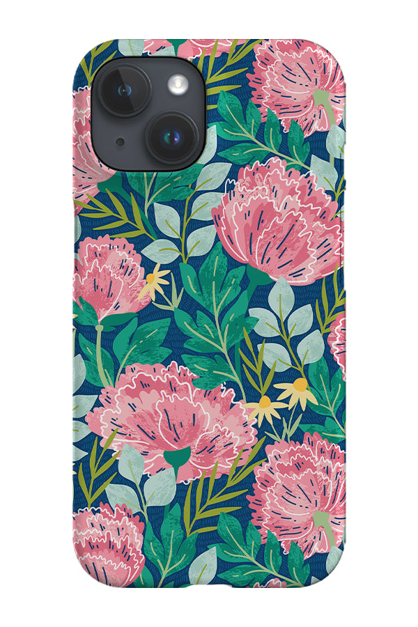 Peonies By Maria Galybina Phone Case (Dark) | Harper & Blake