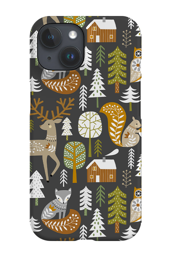Scandinavian Forest By Mirabelle Print Phone Case (Dark)
