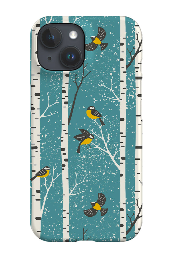 Snowy Birch By Mirabelle Print Phone Case (Blue) | Harper & Blake