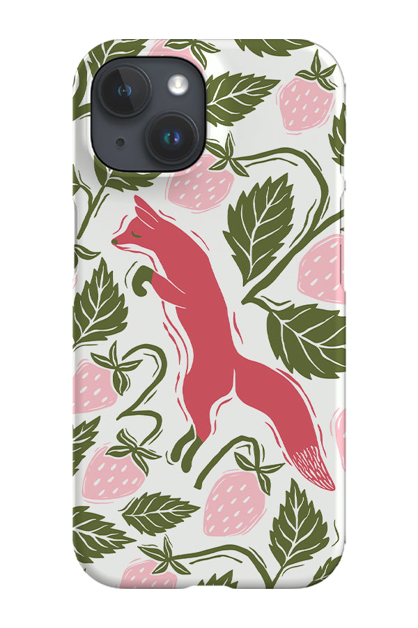 
            
                Load image into Gallery viewer, Strawberry Fox by Vivian Hasenclever Phone Case (Pink) | Harper &amp;amp; Blake
            
        