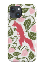 Strawberry Fox by Vivian Hasenclever Phone Case (Pink)