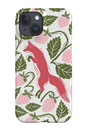 Strawberry Fox by Vivian Hasenclever Phone Case (Pink) | Harper & Blake