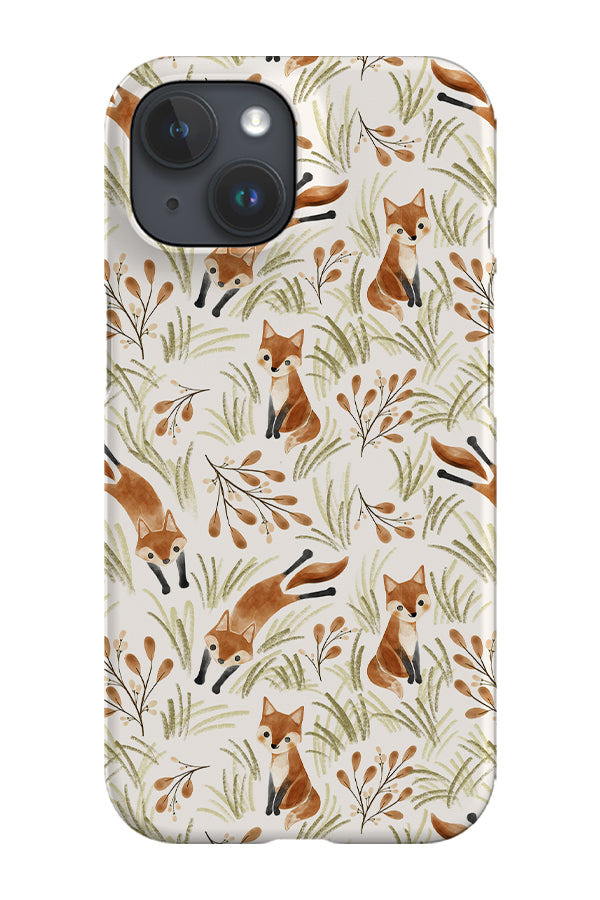 Woodland Fox by Vivian Yiwing Phone Case (Beige) | Harper & Blake