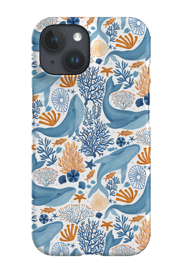 Whales in Enchanted Ocean by Delively Dewi Phone Case (White) | Harper & Blake