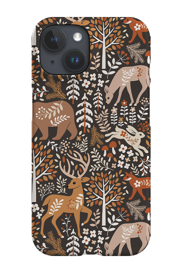 Woodland Damask By Mirabelle Print Phone Case (Grey)