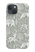 Woodland Damask By Mirabelle Print Phone Case (Sage Green)