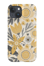 Floral Fun by Fineapple Pair Phone Case (Yellow & Grey)