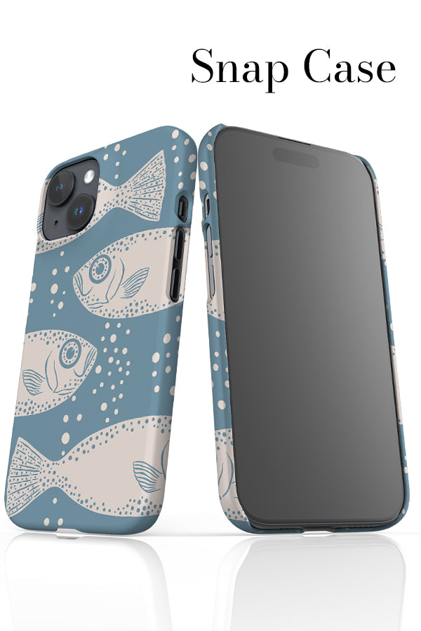 Bold Fish iPhone Phone Case (Dusty Blue) | Harper & Blake