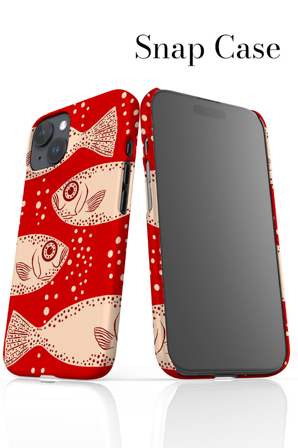 Bold Fish iPhone Phone Case (Red) | Harper & Blake