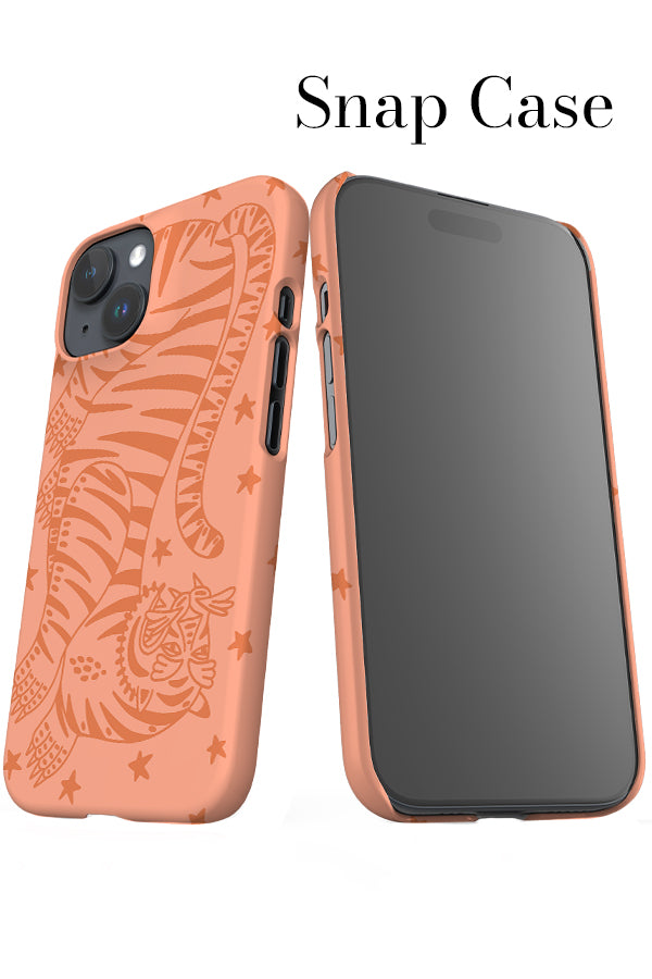 Bold Tiger iPhone Snap Phone Case (Pink & Orange) | Harper & Blake