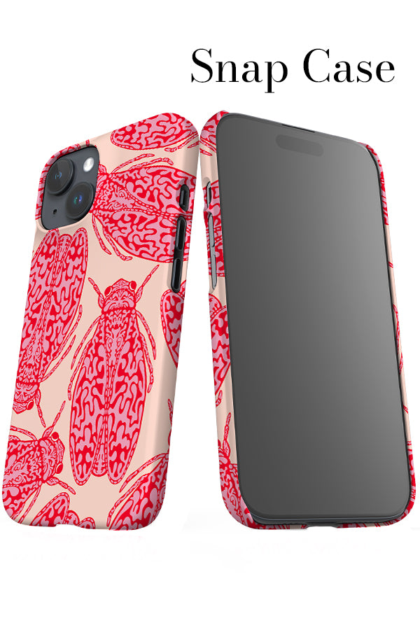 Bug Scatter iPhone Snap Phone Case (Pink Red) | Harper & Blake