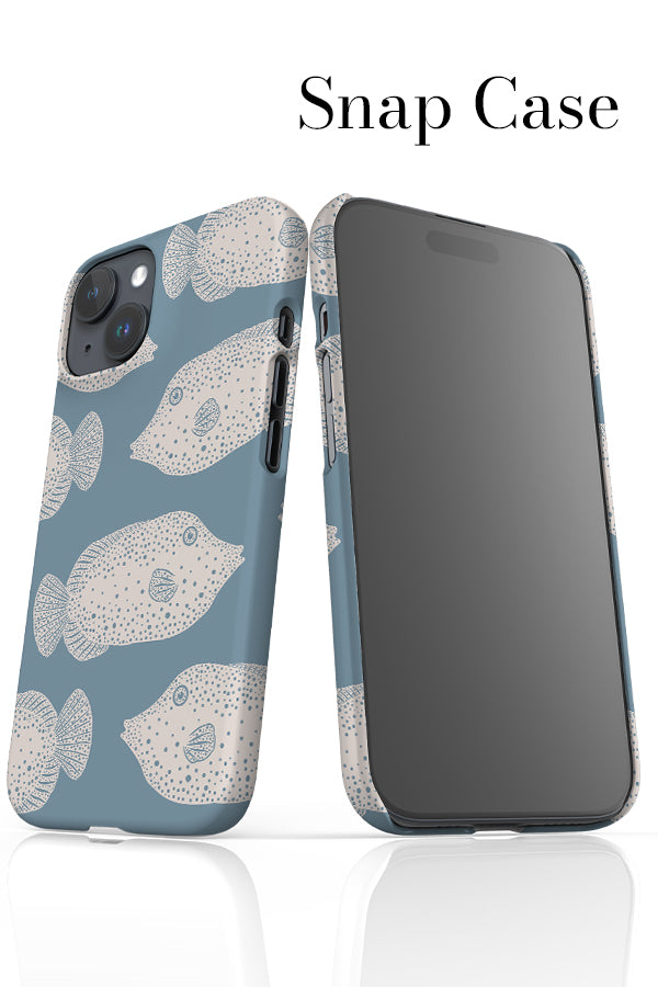 Clown Fish Scatter iPhone Phone Case (Dusty Blue) | Harper & Blake