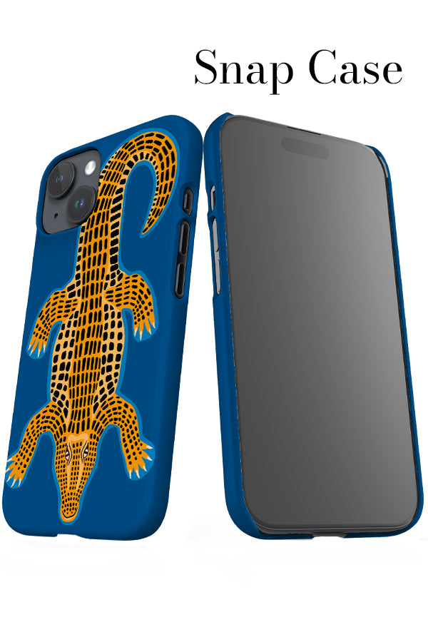 Colourful Crocodile iPhone Snap Phone Case (Blue Yellow) | Harper & Blake