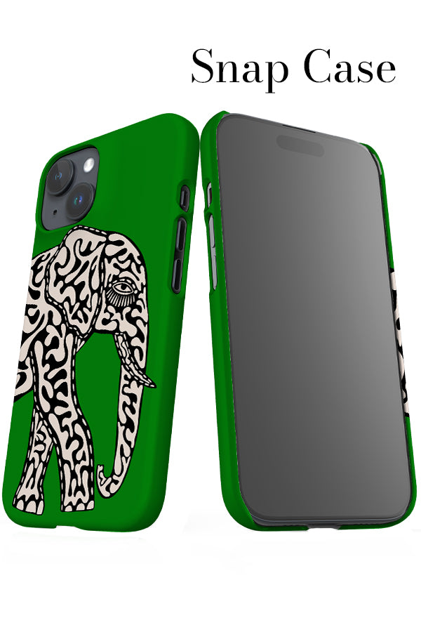 Elephant iPhone Snap Phone Case (Green) | Harper & Blake