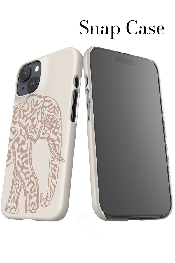Elephant iPhone Snap Phone Case (Pale Terracotta) | Harper & Blake