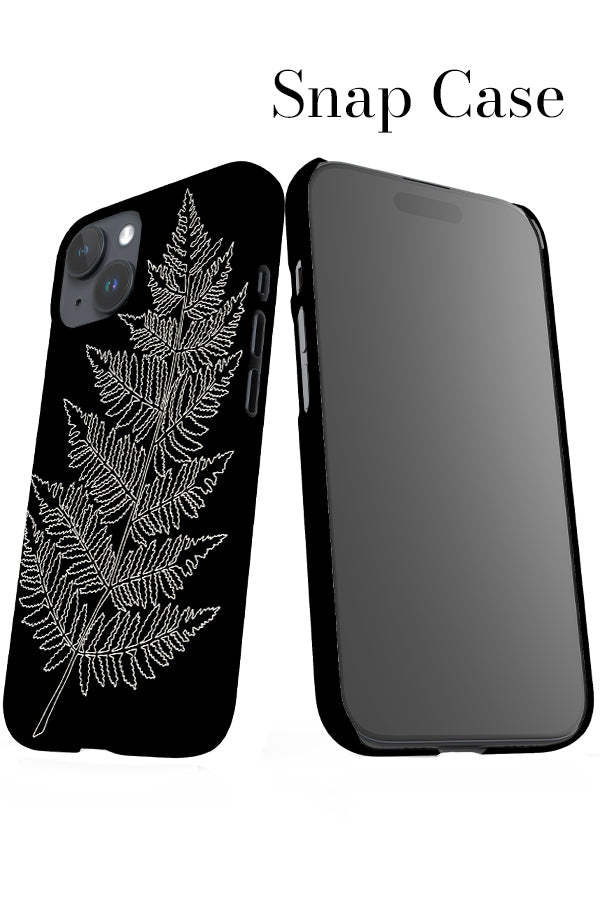 Fern Line Drawing iPhone Snap Phone Case (Black) | Harper & Blake