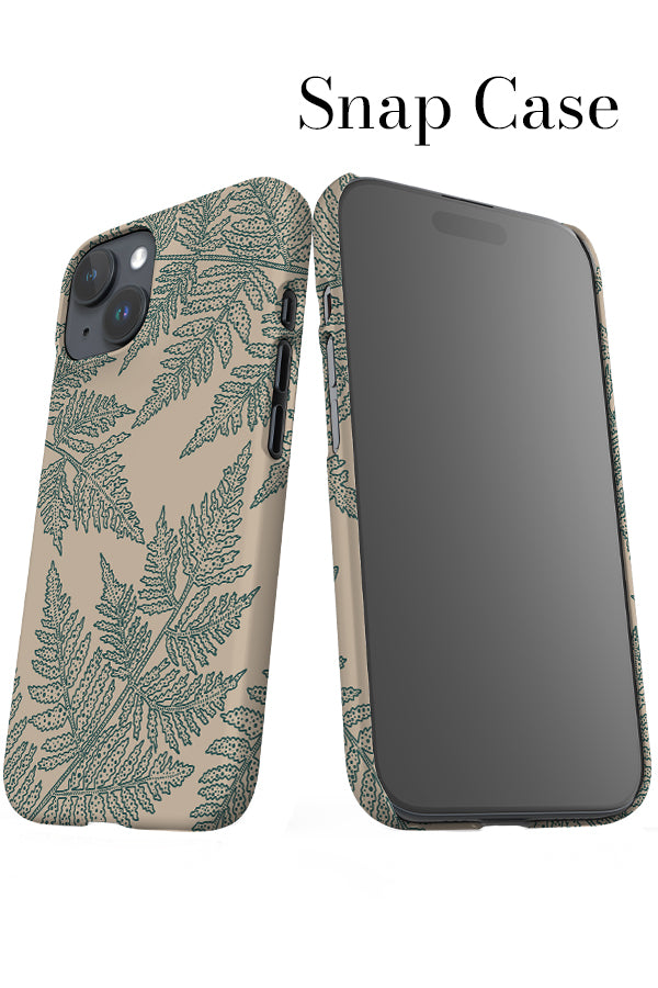 Fern Oversized Scatter Snap iPhone Phone Case (Beige Green) | Harper & Blake