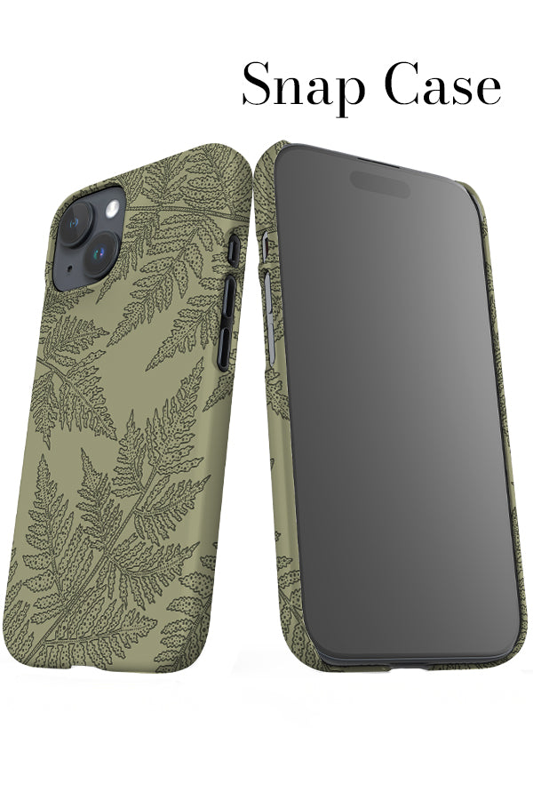 Fern Oversized Scatter iPhone Snap Phone Case (Dark Green) | Harper & Blake