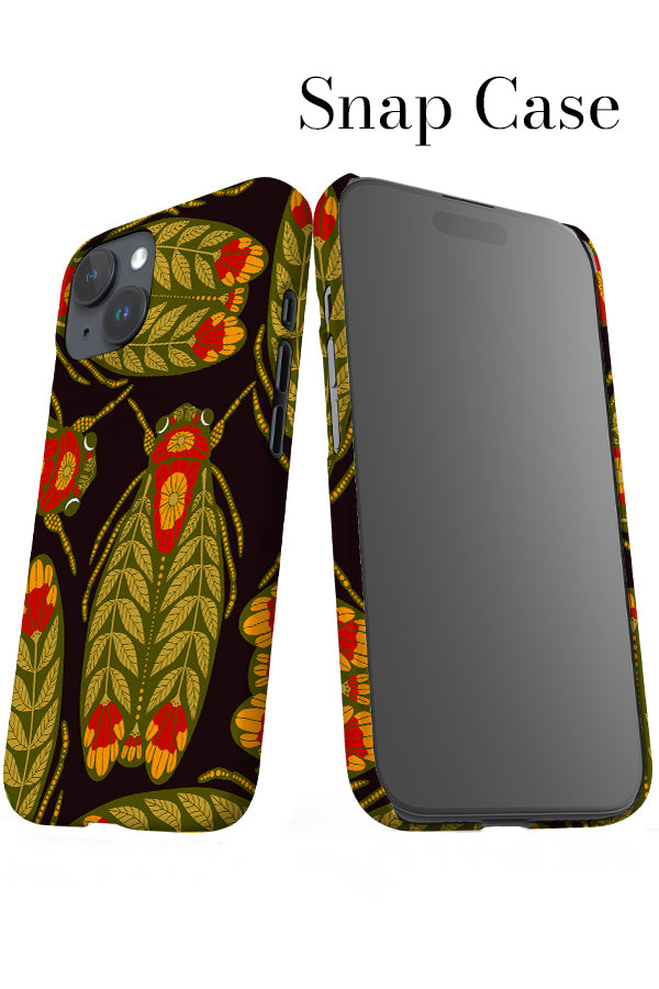 Floral Bug Scatter iPhone Snap Phone Case (Black) | Harper & Blake